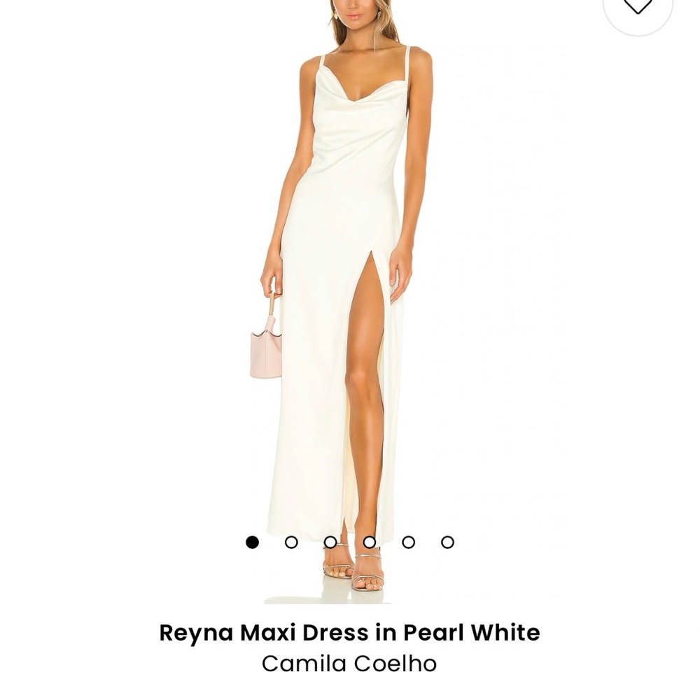 Revolve x Camila Coelho Reyna Maxi Dress in Pearl White